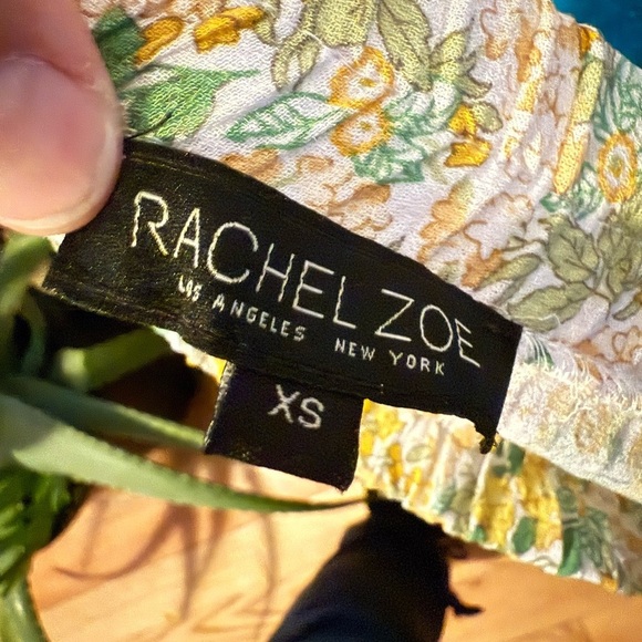 Rachel & Zoe Viscose Ruffled Midi Floral Skirt Women's Sz XS Elastic Waist - Picture 5 of 5